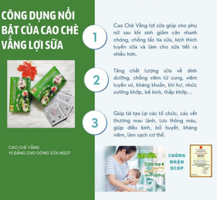 cao lợi sữa mai thị thủy 